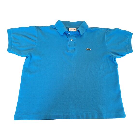 Lacoste L1212 PETIT PIQUÉ COTTON POLO Classic Fit Mens Blue Shirt L XL Not Worn - Picture 1 of 8